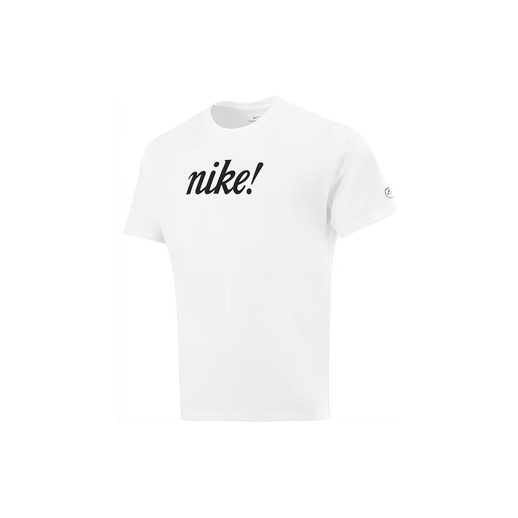 Nike Футболки Мужские Белые С Круглым Вырезом Умеренный Прямой Крой DA0448-100