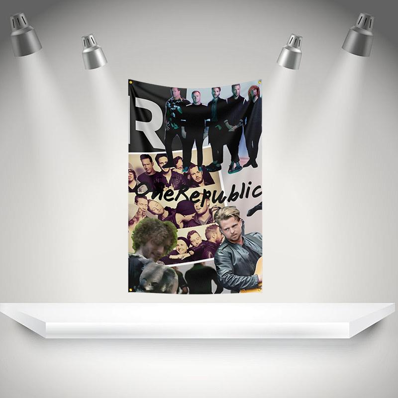 O-OneRepublic Флаг Рок-музыкальная группа Баннер HD Печать Гобелен Выставка Фанаты музыкальной группы Декор гаража
