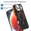 For iPhone 17 Pro Magnetic Case Skin-Touch TPU Acrylic Phone Back Cover with Lens Protector Kickstand