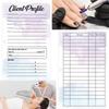 Nail Art Client Profile Cards Customer Information Card Binder Insert Cards Hair Salon Spa Client Contact Profile Record Cards