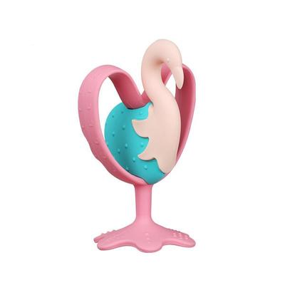 Прорезыватель для зубов Upis Flamingo, насадка, розовая ягода, 1 шт., корейские детские товары