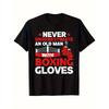 Never Undervalue The Strength of an Elderly Person Wearing Boxing Gloves! A Vibrant Red Crew Neck T-Shirt, Perfect for Workouts And Everyday Use. an