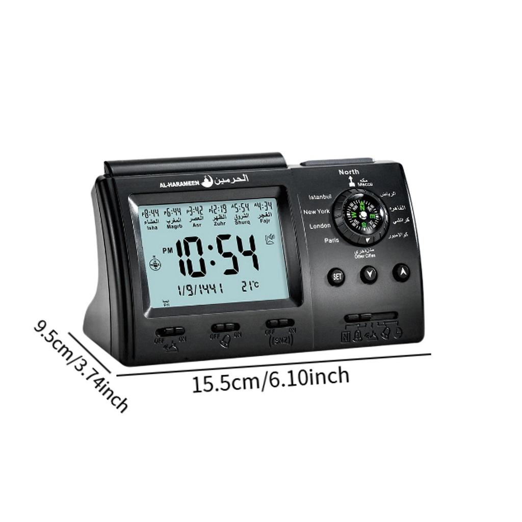 Азан Часы с Напоминанием о Молитве Светодиодные Цифровые Будильники для Мечети Исламский Мусульманский Календарь Температура Украшение для Дома Спальни Подарок