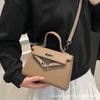Hand Improvement Sense Kelly Small Square Bag Shoulder Bag European and American Retro High Intelligence Loose Davis Bag Shoulder Crossbody Bag