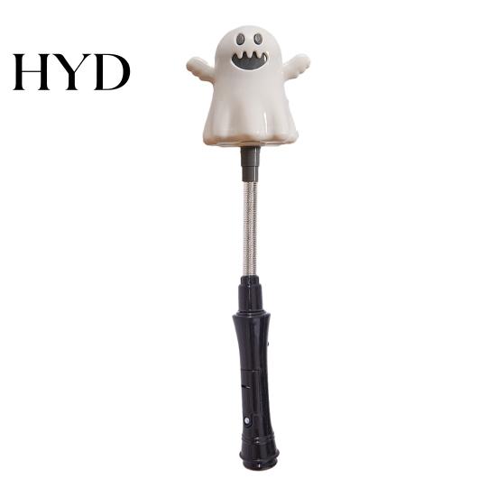 Ghost Light Decoration Halloween Party LED Glow Stick for Kids, Spooky Pumpkin No Flame Lighted Up Rod with Spring Holiday Favors Ritual