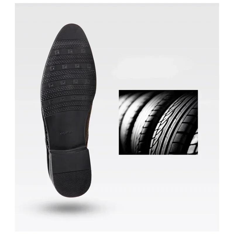 Мужские туфли из искусственной кожи, модные мужские деловые туфли-лоферы, остроносые черные туфли Оксфорды, дышащие, с острым носком, формальные свадебные туфли