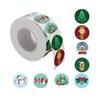 500pcs Merry Christmas Stickers Round Cartoon Seal Labels for Kids Cards Envelopes Gift Tags Boxes Decorative Stationery