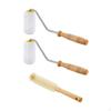 3Pcs Honey Extractor Uncapping Roller with Brush Removable Sturdy for Collecting Wood
