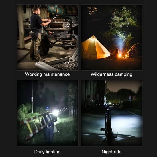 Перезаряжаемый рабочий фонарь Портативный светодиодный рабочий фонарь Супер яркий Высокий люмен Несколько режимов освещения Водонепроницаемый фонарь IPX5 Рабочий фонарь