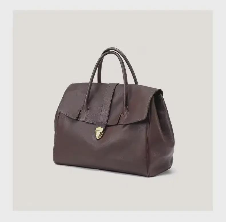 Qiuzhen 2024 Ретро дамский портфель и сумка-тоут большой вместимости