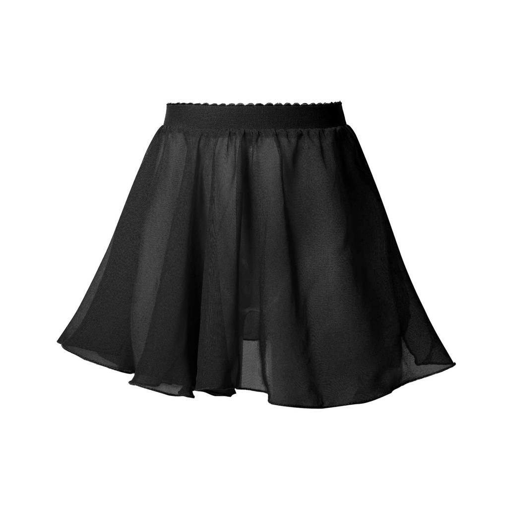 Kids Girls Ballet Dance Skirt Pure Color Elastic Waistband Chiffon Veil Skirt for Dance Wear