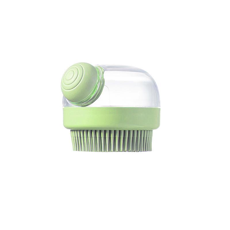 Bath Brush Dog Cat Shower Brush with Soap Dispenser Silicone Grooming Massage Brush for Pet Shampoo Washing 