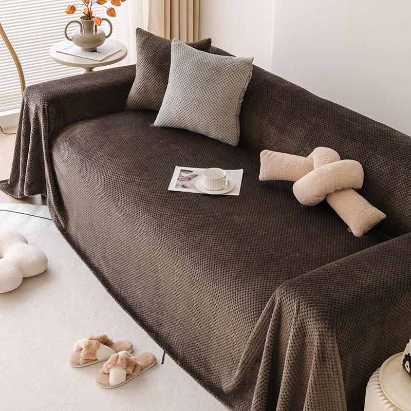 Universal Sofa Towel High Sense Autumn and Winter Sofa Blanket Plush Dustproof Sofa Cover Cloth