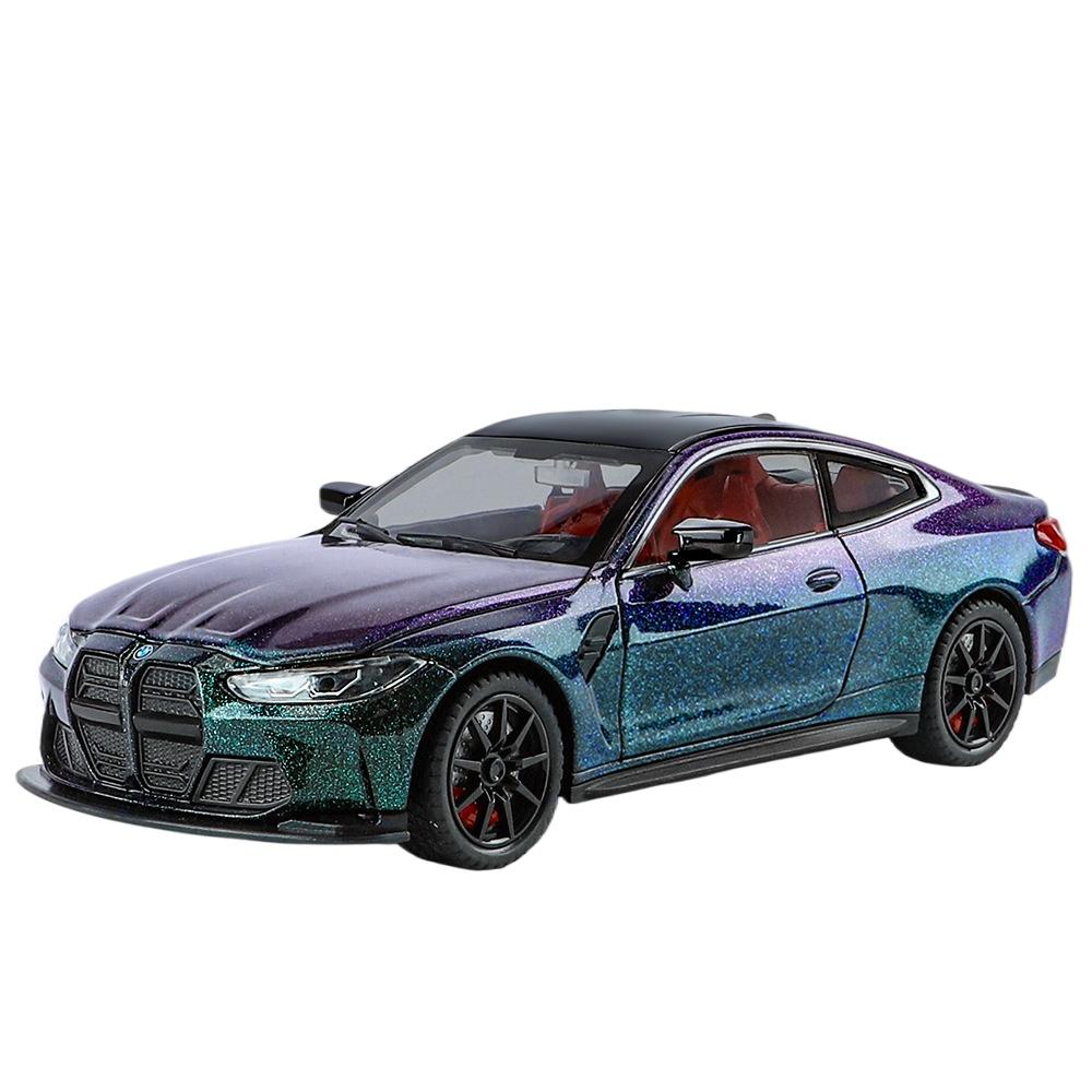 1/24 BMW M4 IM Суперкар Сплав Мышекар Модель Звук и Свет Оттяжка Детская Игрушка Коллекционные Предметы Подарок на День Рождения