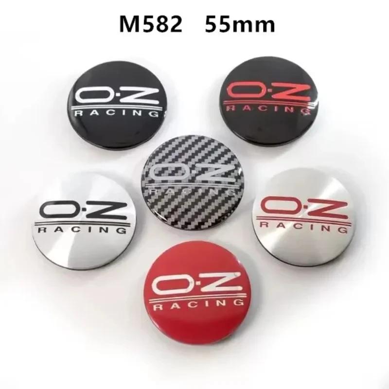 4pcs 55mm M582 Car Wheel Caps With O.Z OZ Racing Sport Emblem Logo Rim Hubcaps Cover Badge Styling Accessories