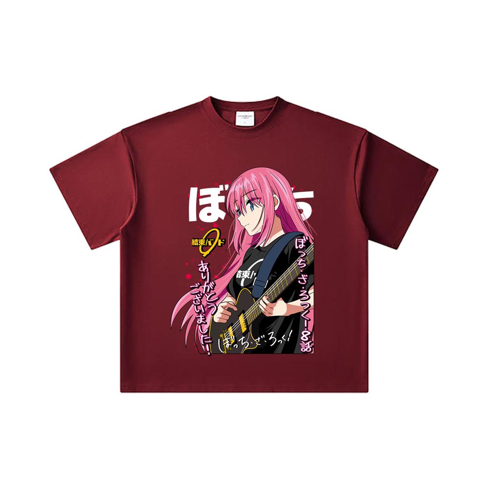 260 GSM Double Yarn 32 Count 100% Cotton Bocchi The Rock V4 Print Unisex Heavy Cotton T Shirt… More
