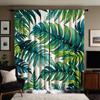 2 предмета с HD Nordic тропическими листьями декоративная занавеска Зеленая завязка цифровая печать занавеска стиль украшения дома Decorat
