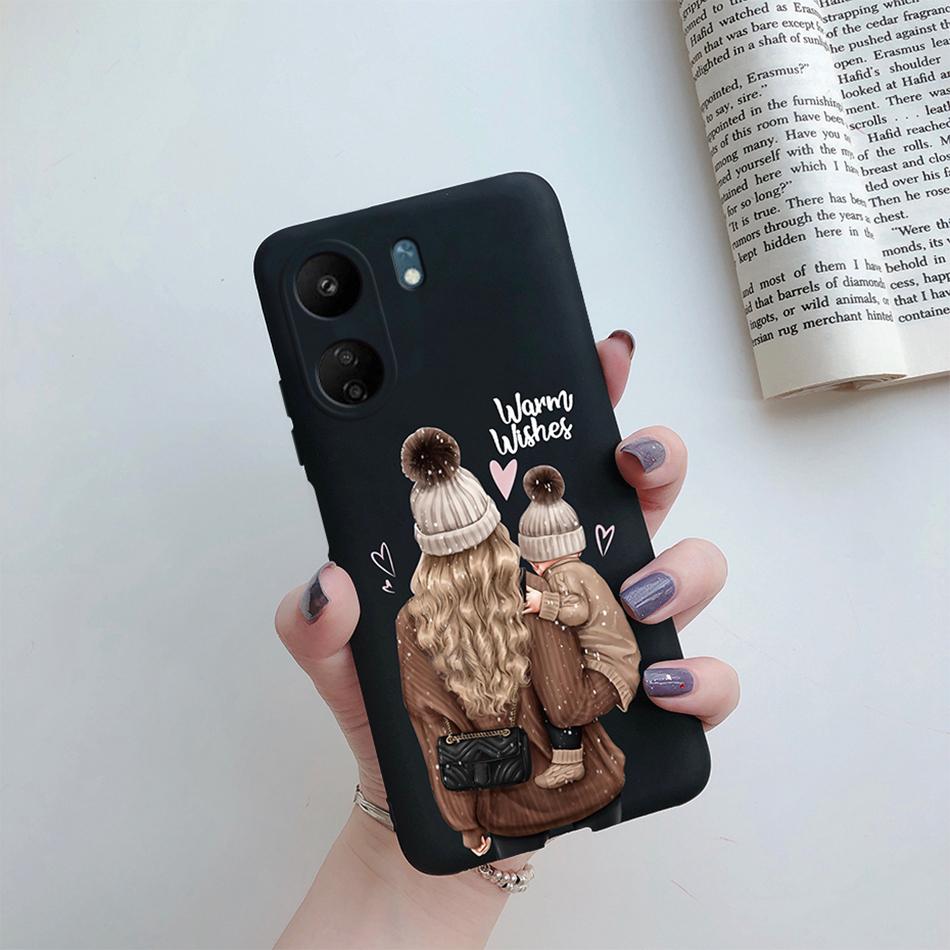 Для Xiaomi Redmi 13C Чехол Супер Мама Малыш Мода Девочки Чехол Мягкий ТПУ Fundas Для Xiaomi Redmi 13C 13 C Redmi13C Чехол для Телефона Coque