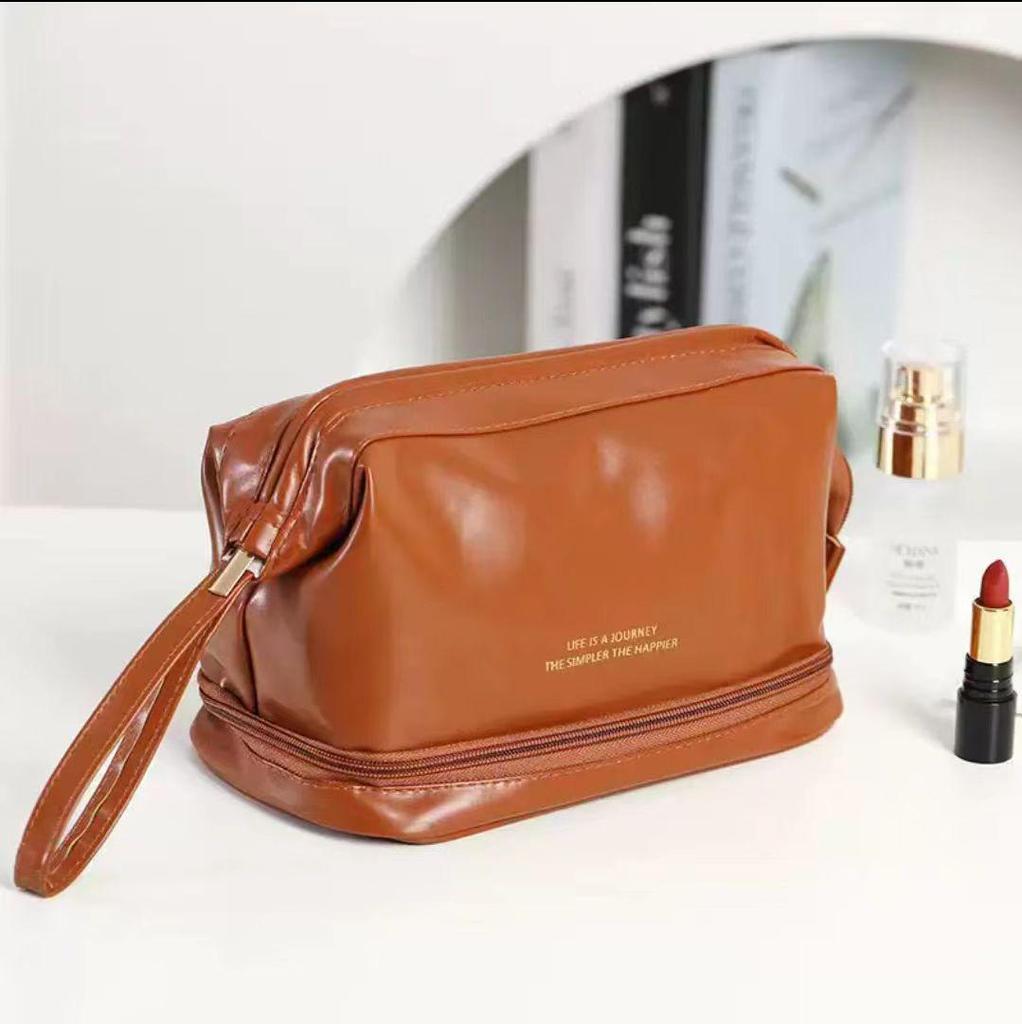 Большая вместительная переносная дорожная косметичка - органайзер для косметики в стиле аккордеон