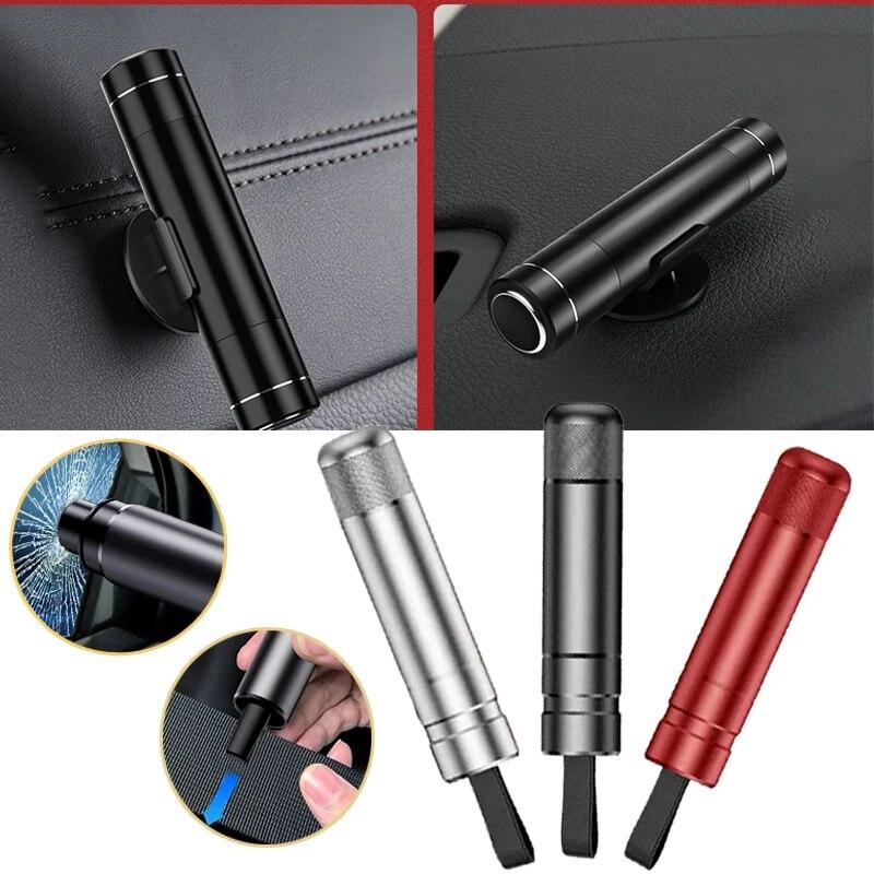 2 In1 Car Safety Hammer Window Breaker Seat Belt Cutter Window Glass Tool Escape Emergency Hammer Life-saving Rescue