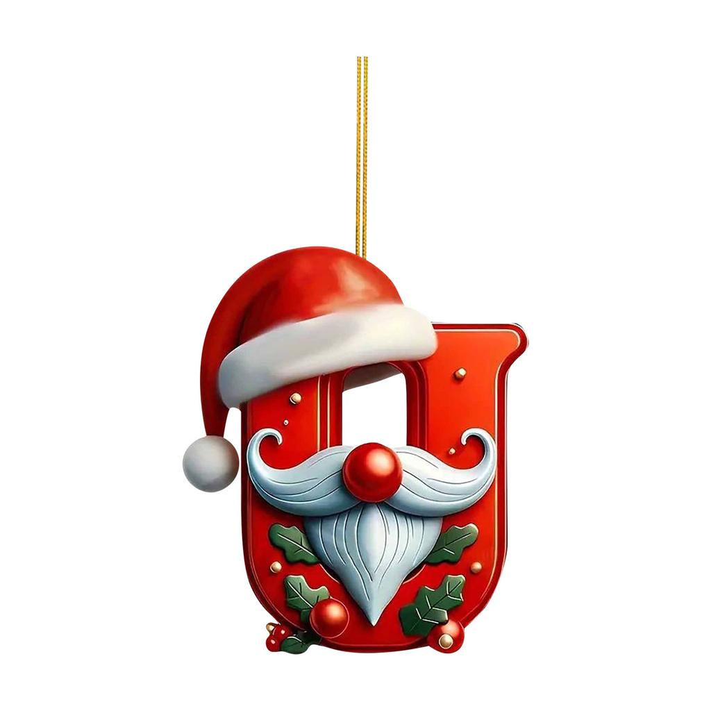 Рождественская елка из 26 букв, подвесное персонализированное украшение в виде рождественской буквы