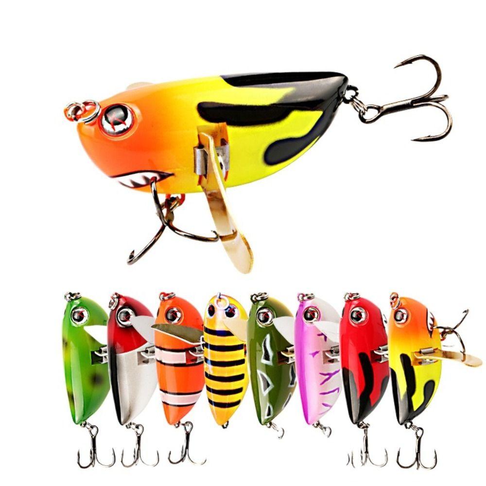 with Two Metal Spoon Bee Crankbait Lure Bumblebee Fishing Lure Bee-Shaped Fishing Bait Fly Fishing
