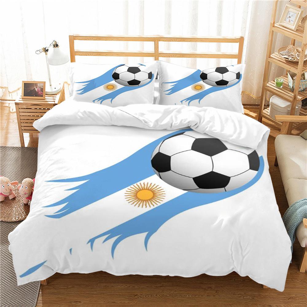 Лидер продаж, комплект пододеяльников, футбольное домашнее постельное белье, футбольная живопись, постельное белье, костюм для мальчиков, роскошные покрывала, новые модные комплекты постельного белья