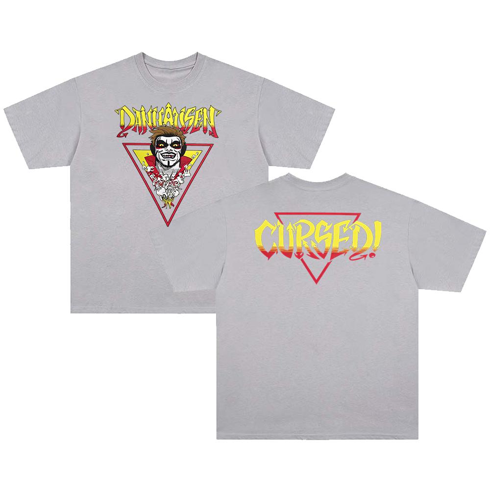 Danhausen Cursed Tshirt  New Star Crewneck Short Sleeve Cotton Tee Women Clothing Unisexs Clothing Streetwear Summer T Shirt