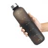 MYEEDA 1 Liter Water Bottle with Time Marker, 1000ml, Stainless Steel Lid, Marked Bottle, Gradient + Matte Finish, Healthy, Sports Drink, 1L Water