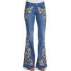 2025 Autumn European & American Style Women's Mid-Waist Flare Denim Jeans