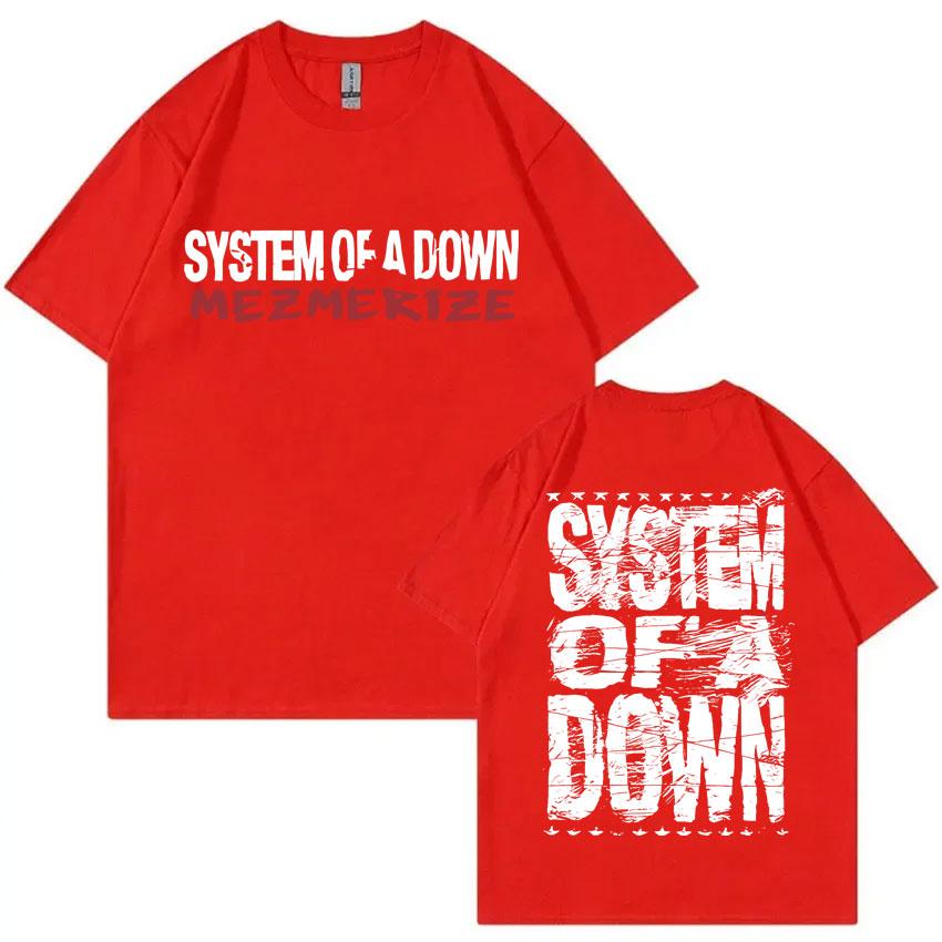 Футболка System Of A Down Ock Band Mezmerize Мужская и Женская Ретро Альтернативная Металлическая Музыка Футболка Модная Оверсайз Футболка