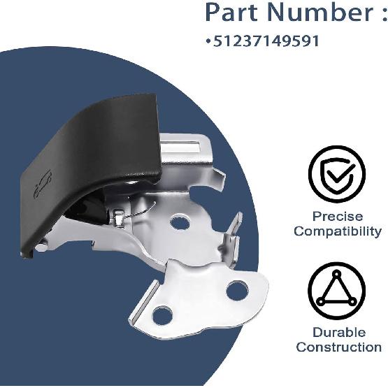 FZJDSD Interior Hood Latch Lock Actuator Release Handle Assembly 51237149591 Fit for Mini Cooper R55 Clubman R56 Hatchback R57 Convertible R58 Coupe