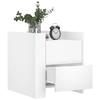 VidaXL Прикроватная тумбочка белая 45x50x50 см инженерное дерево, прикроватная тумбочка, приставной столик, шкафчик для кровати, шкаф 848283