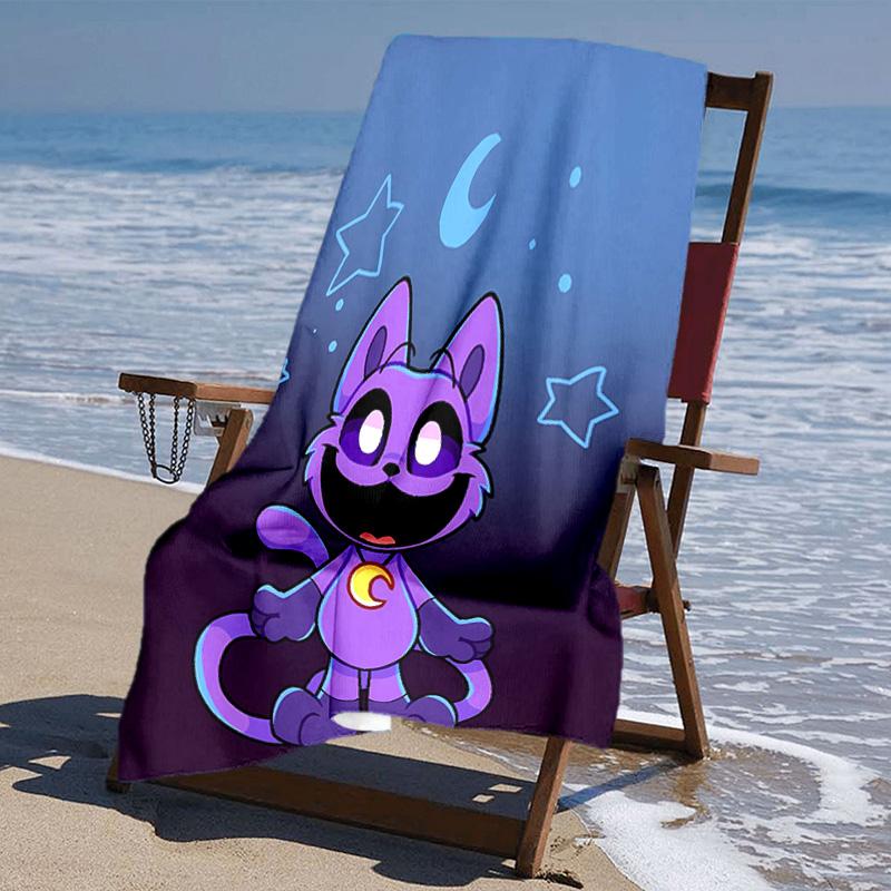 proof beach towel with Smiling Critters pattern - soft,absorbent,quick-drying,machine washable - perfect for swimming,camping,bathing