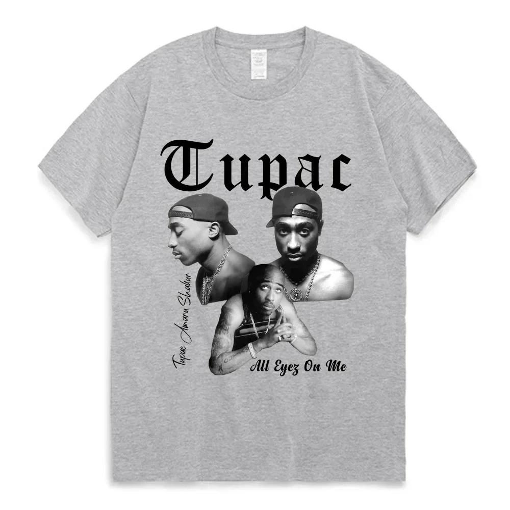 Футболка с графикой рэпера Тупака 2pac, модная, высококачественная, с короткими рукавами, оверсайз, хип-хоп, уличная одежда, мужская хлопковая футболка