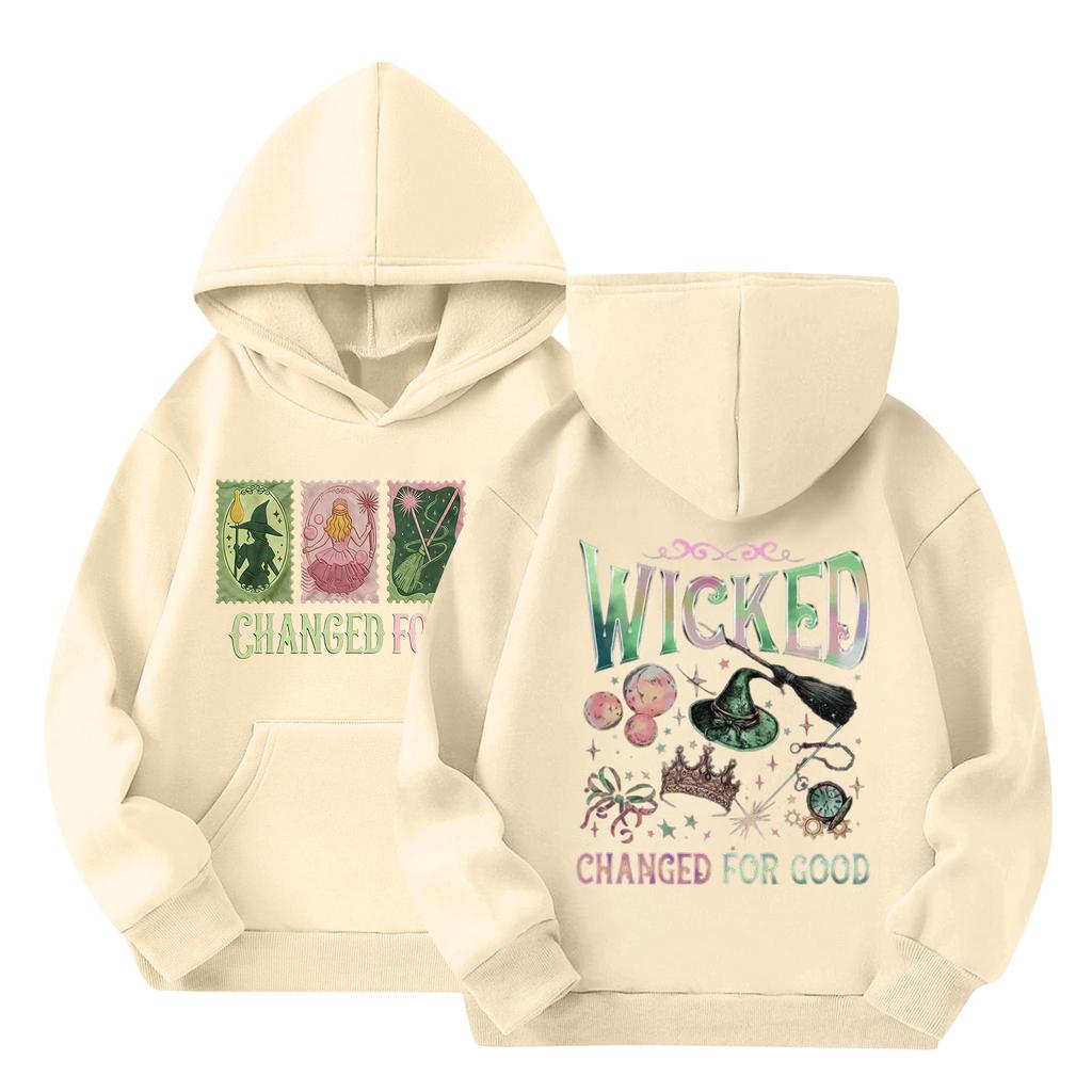 Детский худи-пуловер, модная толстовка с длинным рукавом "Ведьма"