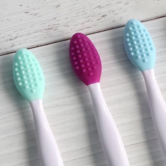 Щетка для носа, двухсторонняя, для удаления черных точек, силиконовая, красивая, носовая, с длинной ручкой, инструменты для очистки черных точек для дома