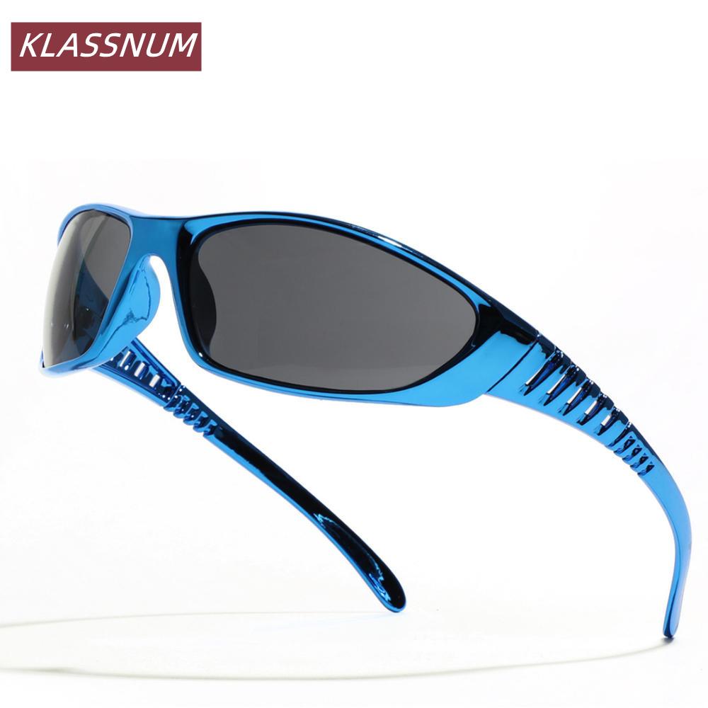 KLASSNUM Popular Women's Sunglasses Punk Sunglasses Unique Sports Sun Glasses Men UV400 Goggle Shades Mirror Colorful Eyewear