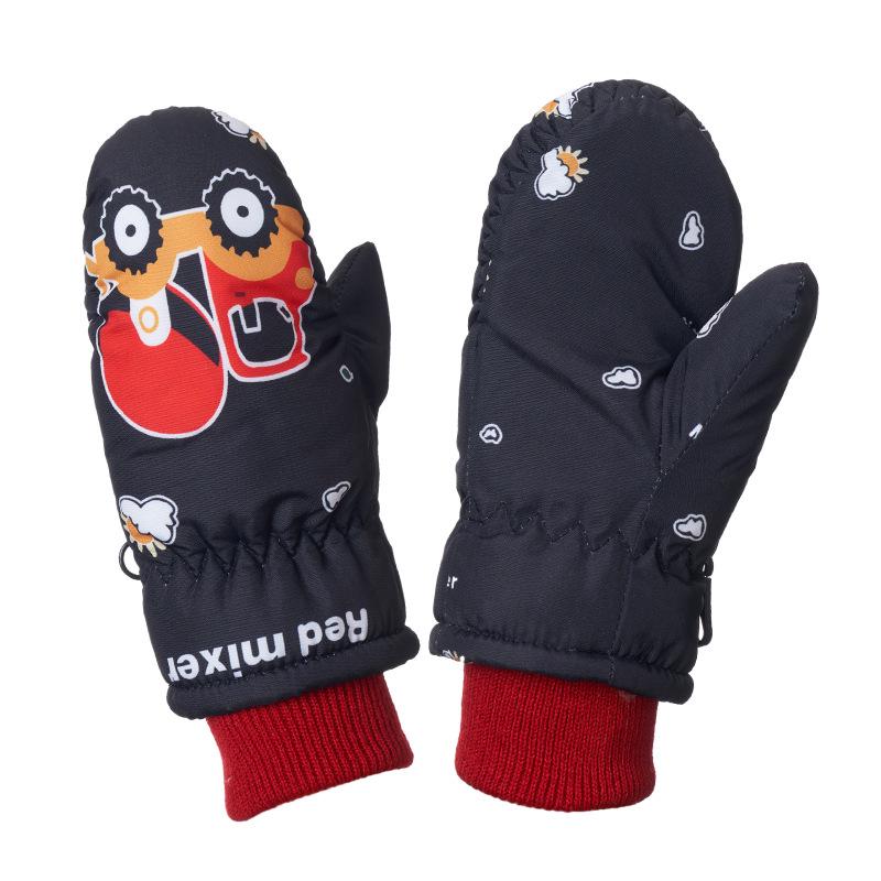 Бархатные лыжные перчатки: Нескользящие, теплые и толстые для детей 2-5 лет