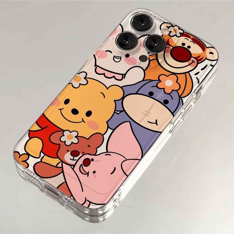 Иллюстрация Винни-Пуха для чехла мобильного телефона iphone16pro мультяшное яблоко 13/12/11 космический чехол прозрачный чехол