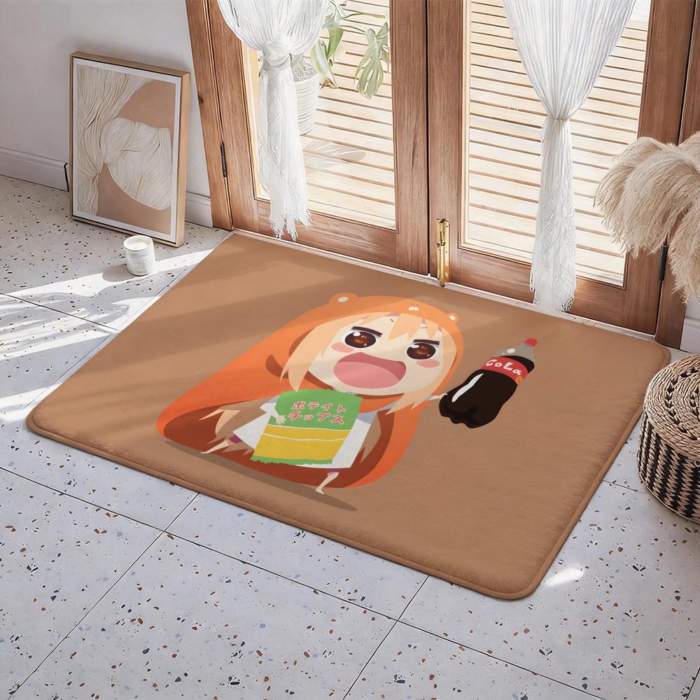 Character U Umaru Doma Floor Mat Eco Flannel Doormat Non Slip Odorless Indoor Floor Rug Soft Short Plush Home Mat