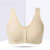 Bra Women's Soft Cotton Thin Section Sports Breastfeeding Middle-aged and Elderly Front Buckle Vest Type Simple Comfortable Bra Without Steel Ring