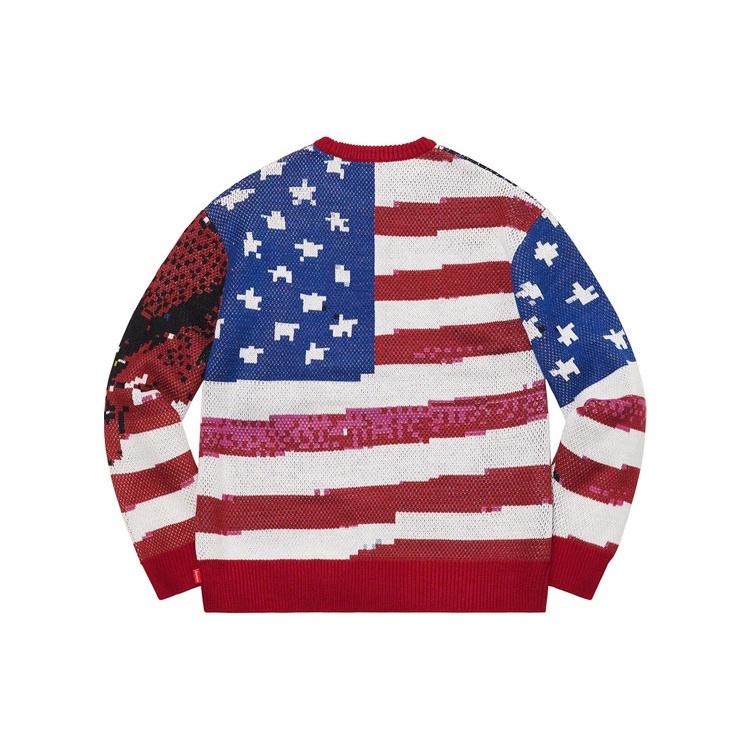 Supreme Digital Flag Sweater 'Red White Blue' Men's SUP-SS21-518