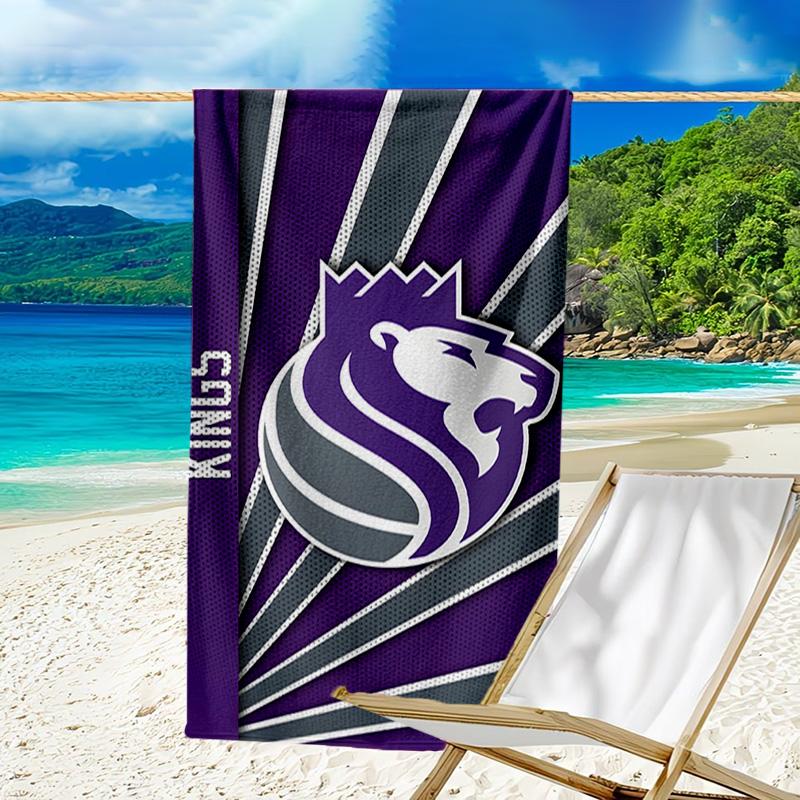 Kings Basketball Team Logo Quick-Dry Microfiber Beach Towel Super Soft & Absorbent for Bath, Beach, Travel Bath Time Accessory, Fan gifts