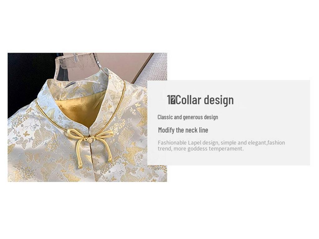 2025 Spring Women's Jacquard Vest: National Style, Stand Collar, Fashionable Thin Top