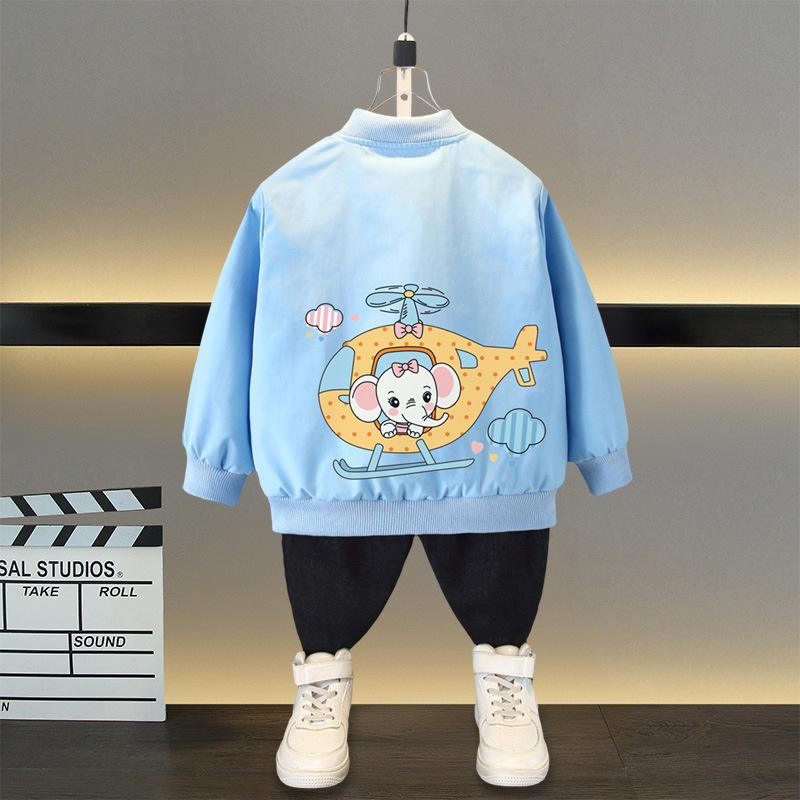 Весна Осень Детские Мальчики и Девочки Куртка Модная Мультяшный Медведь Узор Детская Ветровка Пальто Для Детей Верхняя Одежда Одежда 2-12 Лет