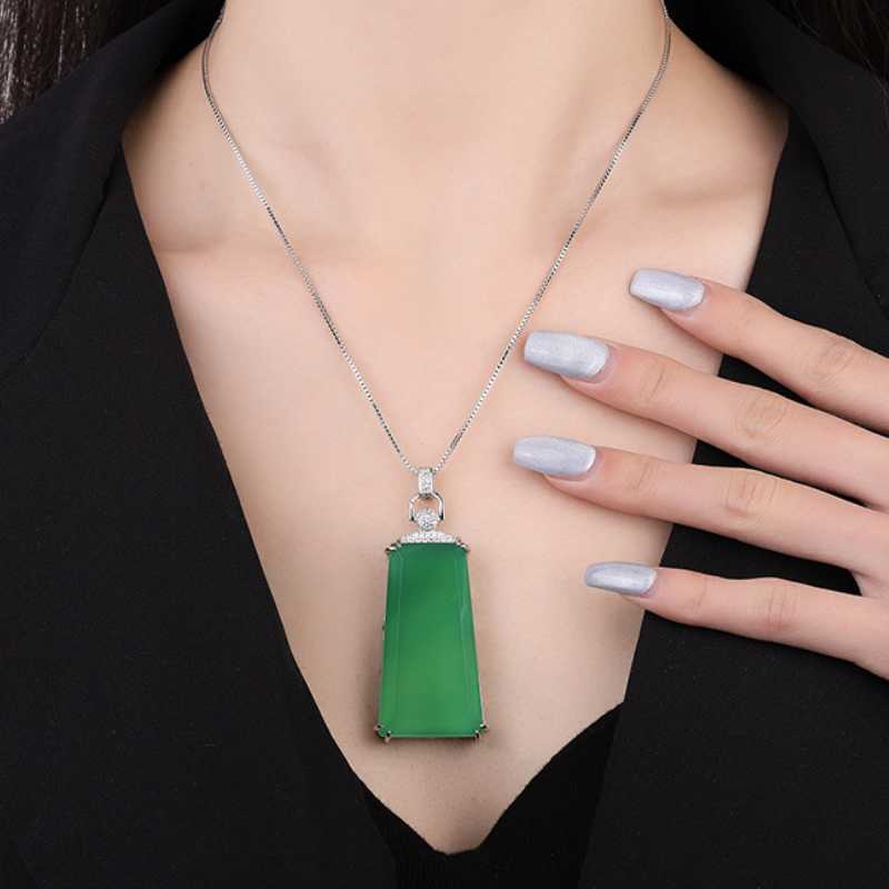 Sace Gems Классический медный сплав Циркон женский кулон ожерелье модный подарок