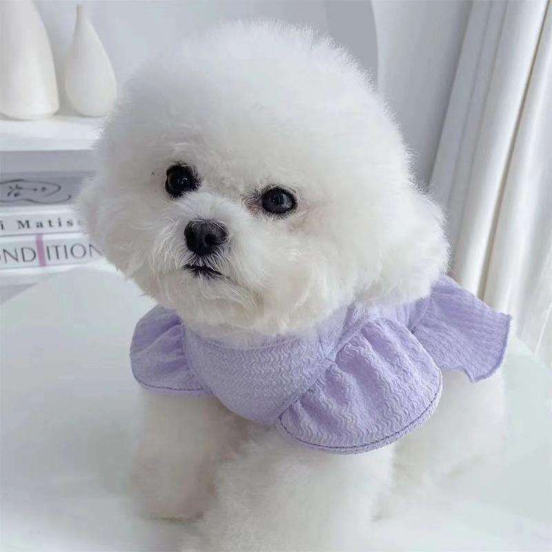Dog Clothes Princess Skirts Spring Summer Clothing Teddy Bigbear Pomeranian Casual Dress Cat Lightweight Pet Clothes