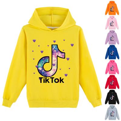 Детские топы унисекс с капюшоном, весенне-осенние толстовки с капюшоном в стиле Тик Ток, пуловеры, повседневная одежда