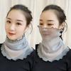 Женский солнцезащитный шарф, маска для шеи, летняя защита от ультрафиолета, дышащая тонкая маска, уличный шелковый шарф